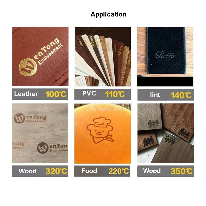 

Portable Handheld Brand Hot Stamping Machine Cake Wood PU Leather Embossed LOGO Trademark Electric Branding Machine 220V/110V