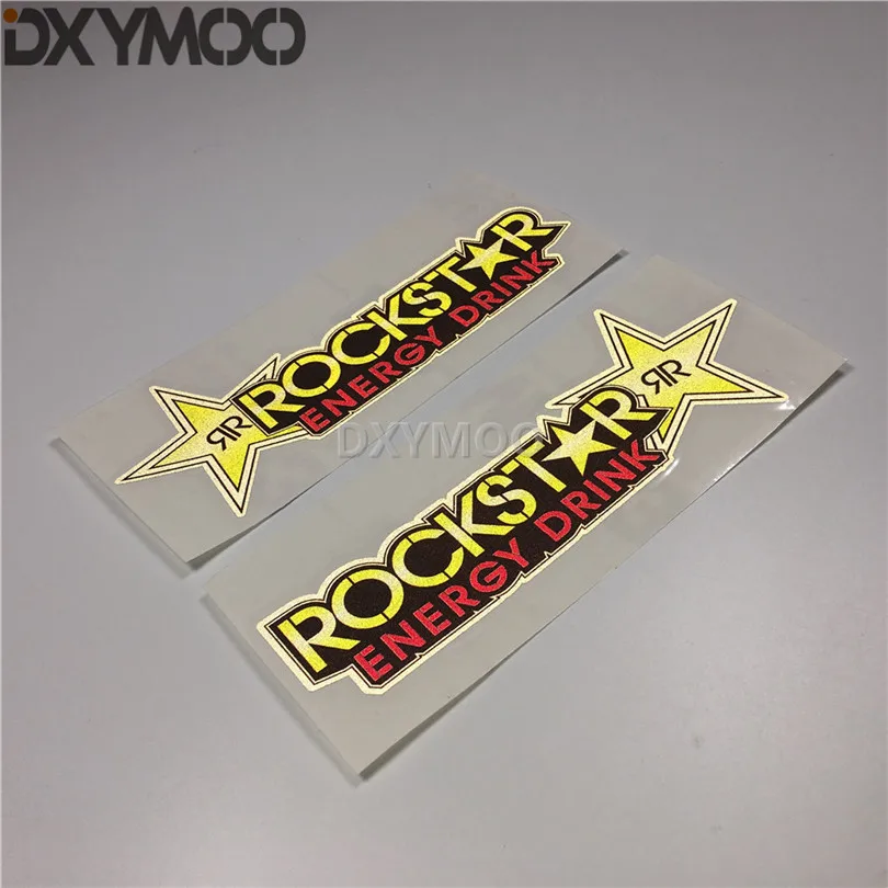 1 пара мотоциклетных автомобильных наклеек energy drink rock star автомобильный Стайлинг