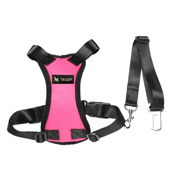 pink TAILUP Горячая S/M/L/XL Авто обрыв маленькая собака Чихуахуа ремни для тела с быстроразъемными поводками - Цвет: pink