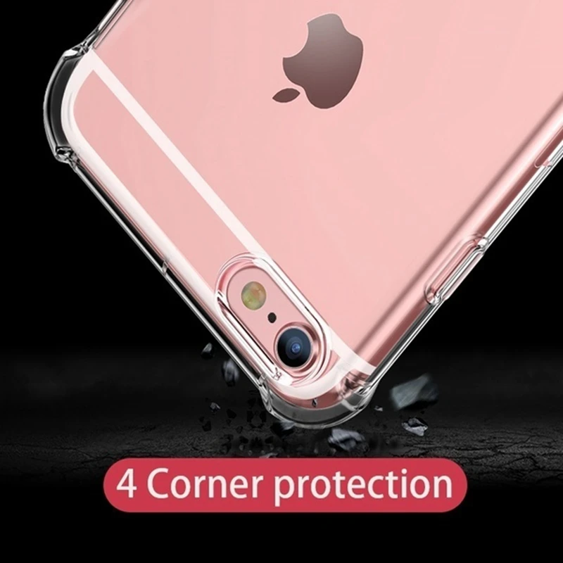 Четырехугловая подушка безопасности противоударный чехол для iPhone X XS 10 8 7 6 6S Plus