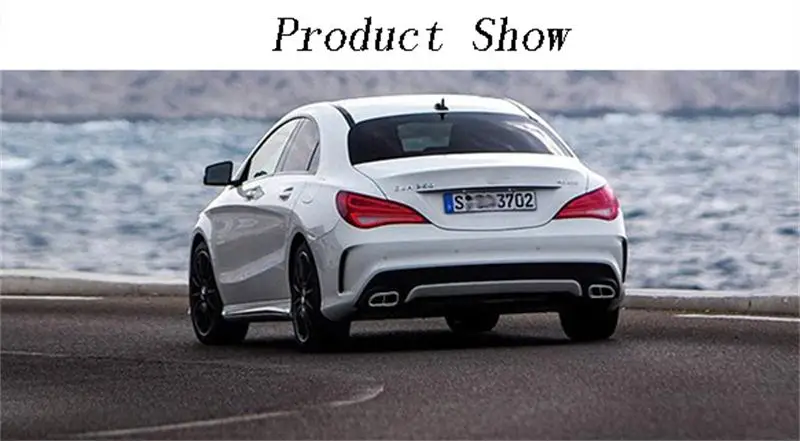 Оклейка автомобилей хвост горло Декор Рамка для Mercedes Benz CLA C117 выхлопной Обрезка труб Чехлы наклейки на авто аксессуары