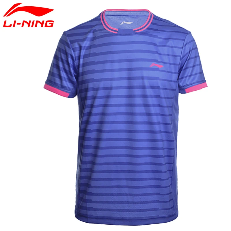 Li-Ning, новинка, мужские рубашки для бадминтона, дышащие, обычная посадка, спортивные, удобные, футболки, подкладка, футболка, AAYM143 CJFM17