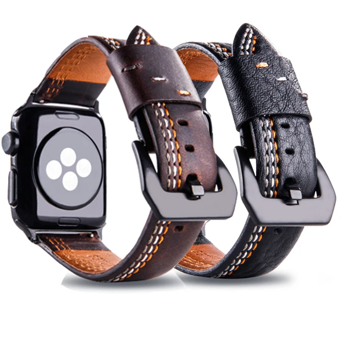 Горячая продажа кожаный ремешок для Apple Watch band 40 мм 44 38 42 iwatch 4 3 2 1 watchbandseries 5 |
