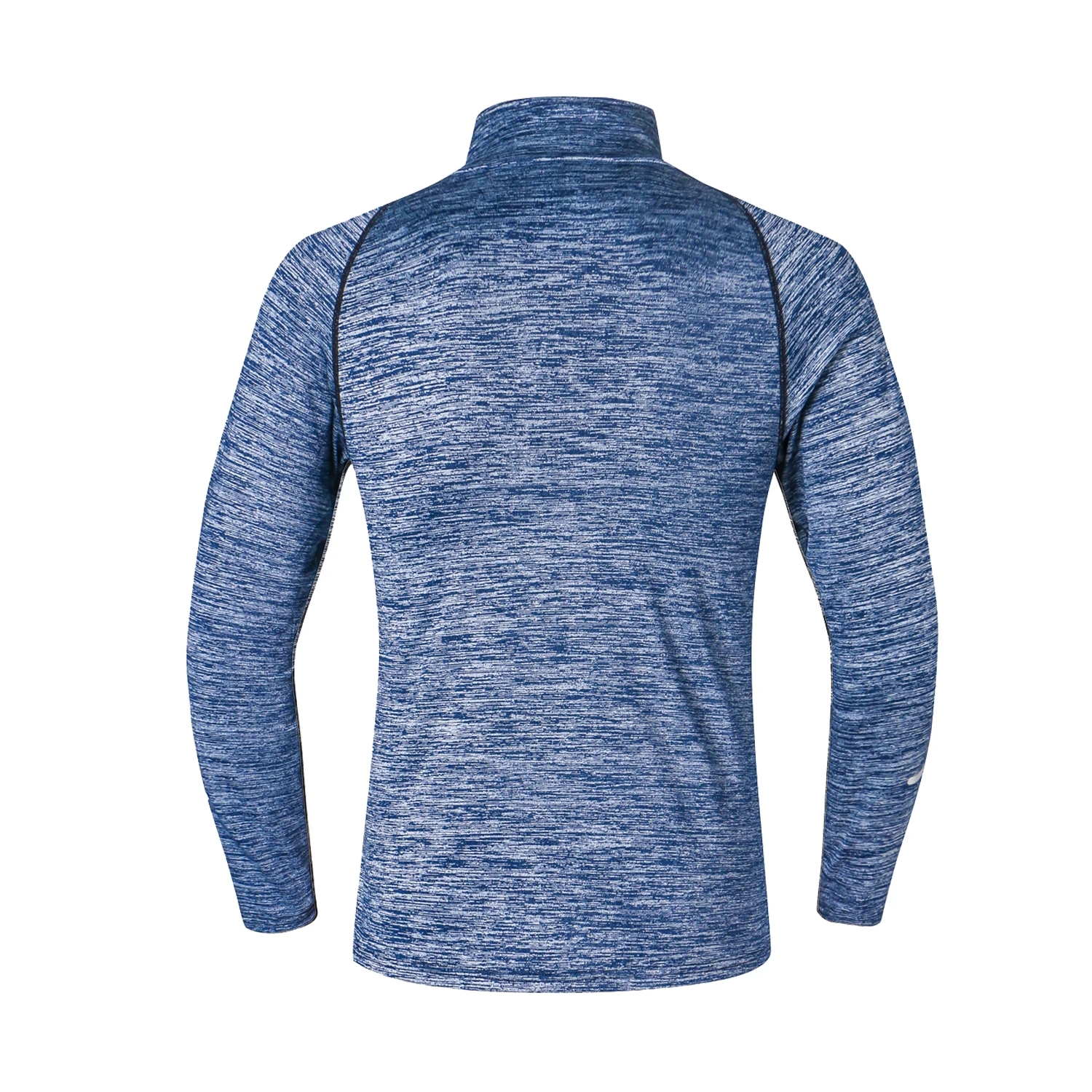 Мужская футболка с длинным рукавом и стоячим воротником, быстросохнущая дышащая Спортивная одежда для кемпинга, походов, пробежек с полумолнией