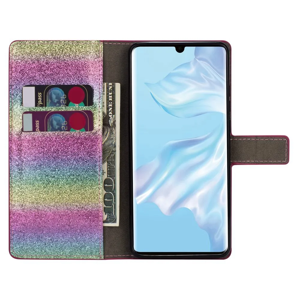 Рамочный чехол пачка цветов радуги из искусственной кожи для samsung Galaxy S10 плюс S9 S8 S7