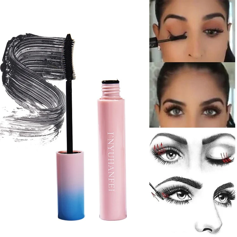 Новинка тушь для ресниц 3 удлинения шелковое волокно водостойкая черная густая