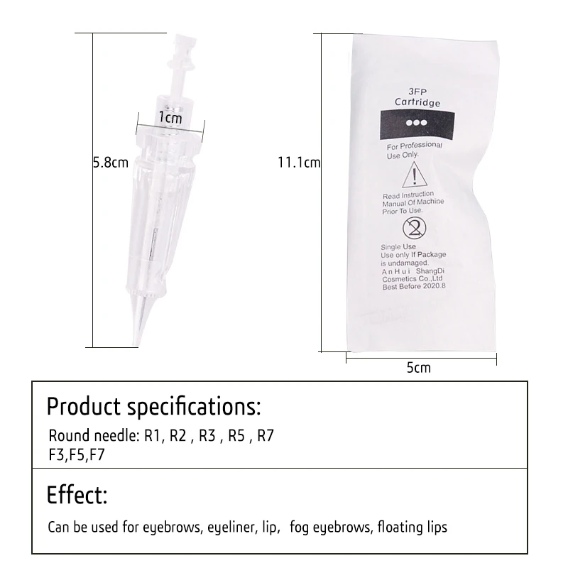 20 шт портовые картриджи иглы обеззараженные для перманентного макияжа машина Bayonet татуировки иглы для бровей лайнер R1/R2/R3/R5/R7/F3/F5/F7