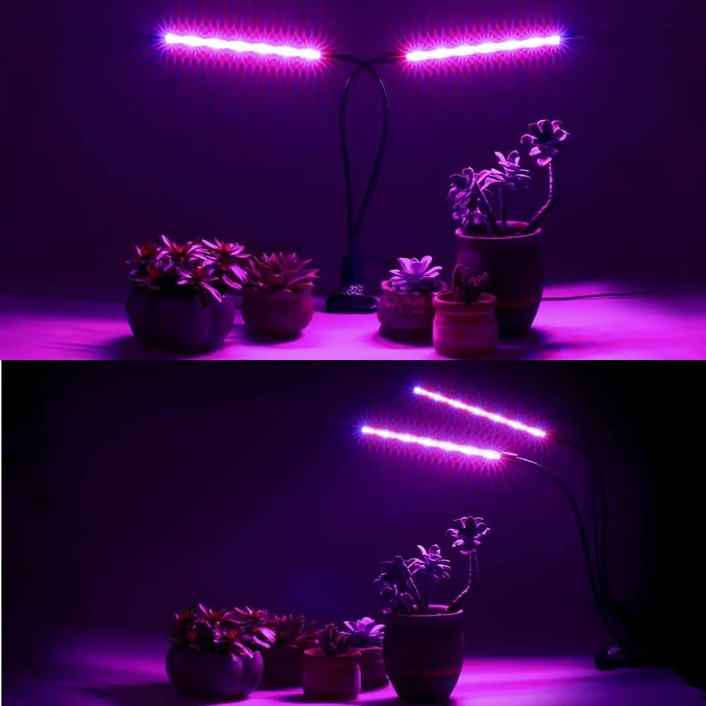 20 Вт Светодиодная лампа для выращивания растений с двойной головкой функцией