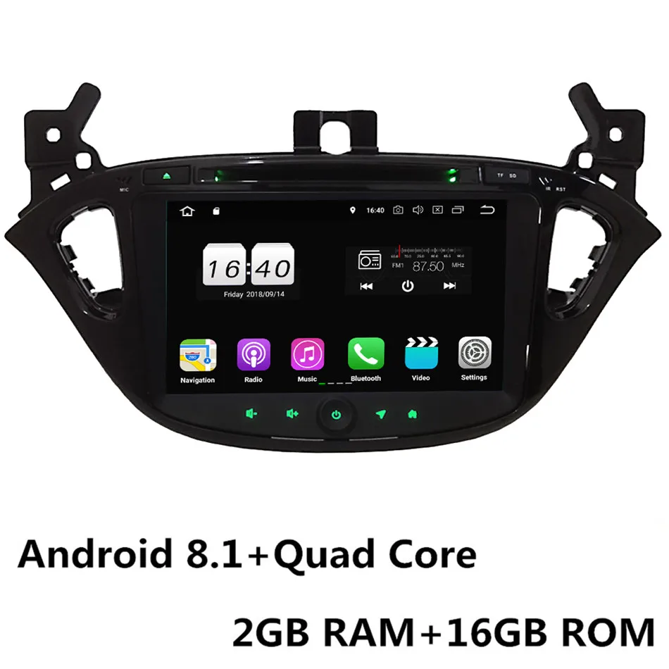 Android 8.1 x 4Core " Восьмиядерный 4G Wifi Android 8,1 4 Гб ОЗУ 64 Гб ПЗУ автомобильный dvd-плеер радио gps ГЛОНАСС головное устройство для Opel/Vauxhal Corsa E - Цвет: Android 8.1 x 4Core