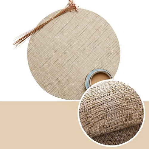 Style 5 PVC Round Placemat for Dining Table Mat Heat Insulation Non-Slip Placemats Disc Napkin Tableware Pads Coaster Coasters Table - Цвет: Style 5