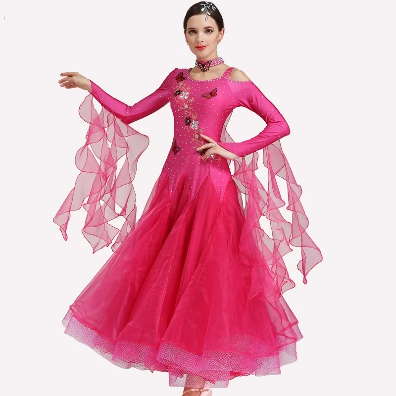 Индивидуальное синее платье для бальных танцев стандартное женское вальса|waltz