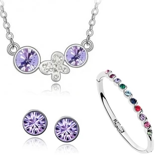 Женский ювелирный комплект из колье серёг и браслета|jewelry sets for women|costume jewelry setfashion