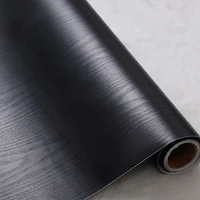 120cm thick waterproof pvc black wood grain stickers boeing film self adhesive wallpaper clothes cupboard furniture renovation