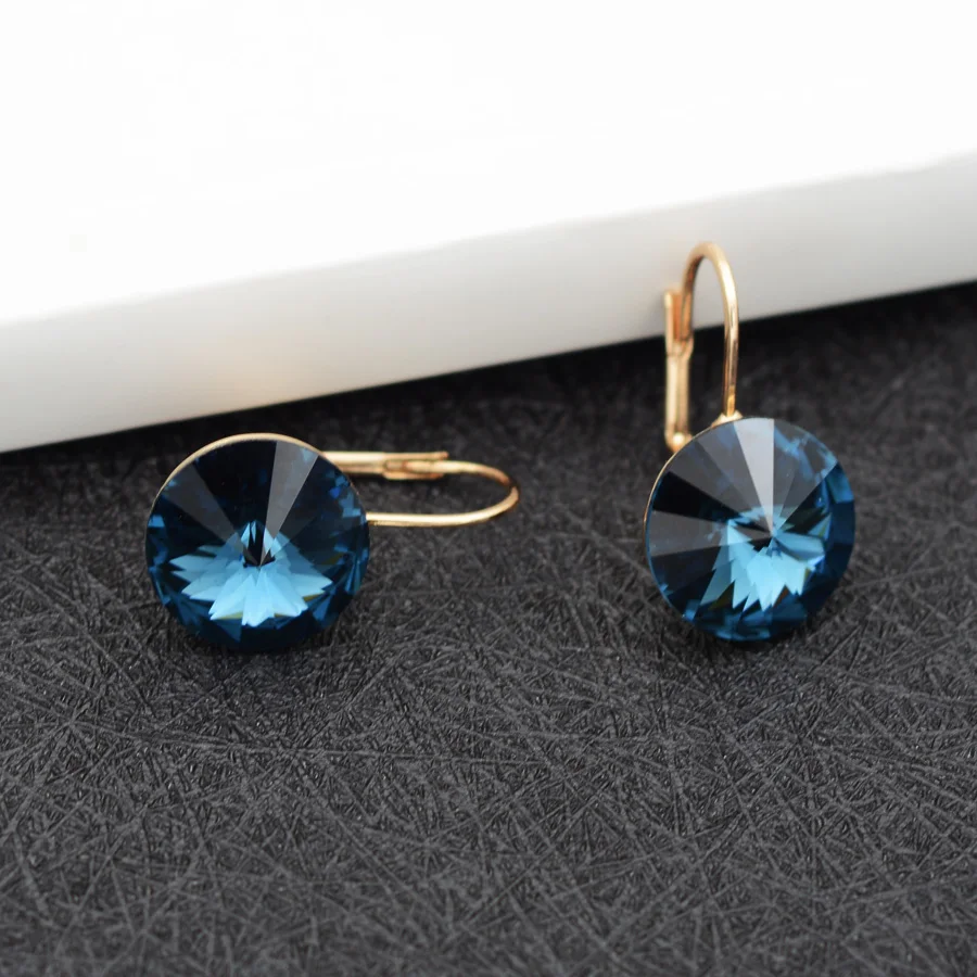 BAFFIN модные висячие серьги с кристаллами Swarovski, серебряная Сережка Bella, круглые Висячие серьги для женщин, вечерние, свадебные, Bijoux, подарок