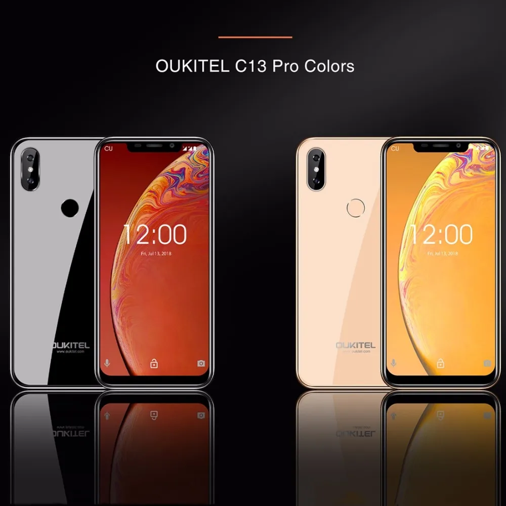 Смартфон Oukitel C13 Pro Face ID 6,1" u-образный дисплей Android 9,0 2 Гб ОЗУ 16 Гб ПЗУ MT6739 четырехъядерный аккумулятор 8MP+ 5MP 4G мобильный телефон