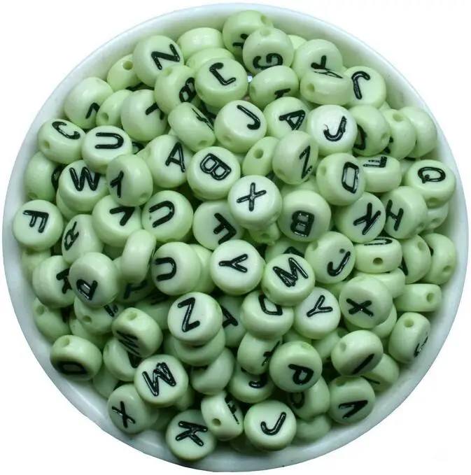 zm07 7mm 27 цветов, хит, 200 шт, античные цветные круглые бусины с русским алфавитом/буквами, акриловые бусины, смешанные случайным образом 7 мм - Цвет: zm07 7mm