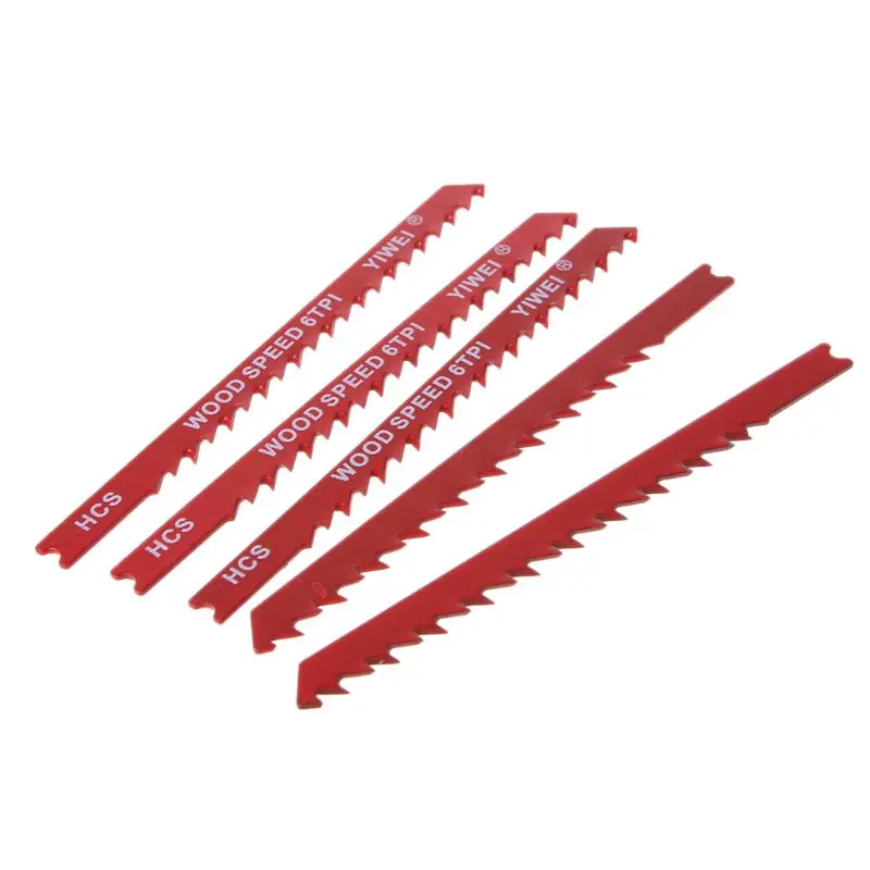 5pcs Durable U-shank High Carbon Steel 6 TPI Reciprocating Saw Blade Cutter For Wood Jig Cutting | Инструменты