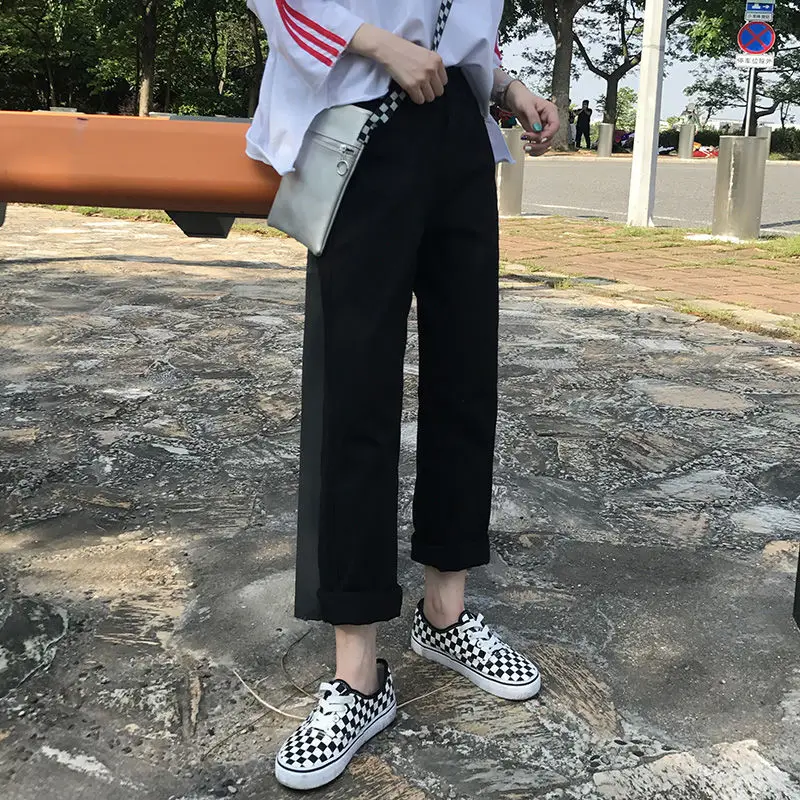 Женские брюки-карго с высокой талией летние свободные уличные брюки в японском