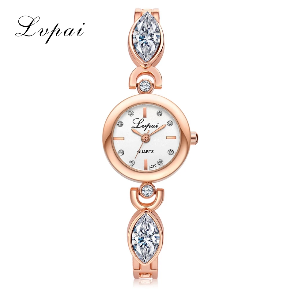 Новое Поступление Lvpai Люксовый Бренд Женщины Часы Браслет Платье Lady Gold Горный