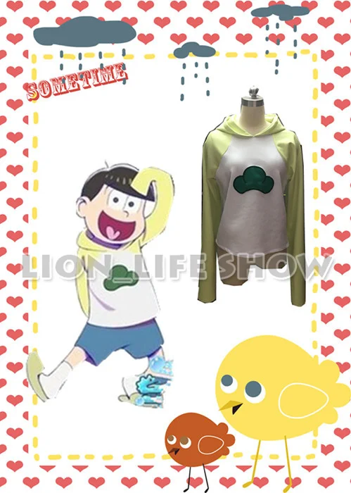 Yellow Mr Osomatsu San 2rd сезон толстовка с капюшоном свитер для косплея РУБАШКА УНИСЕКС - Цвет: Yellow