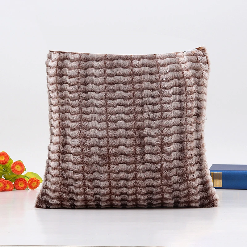 Короткая плюшевая наволочка 42*42 см квадратная для дивана автомобиля дома подушки