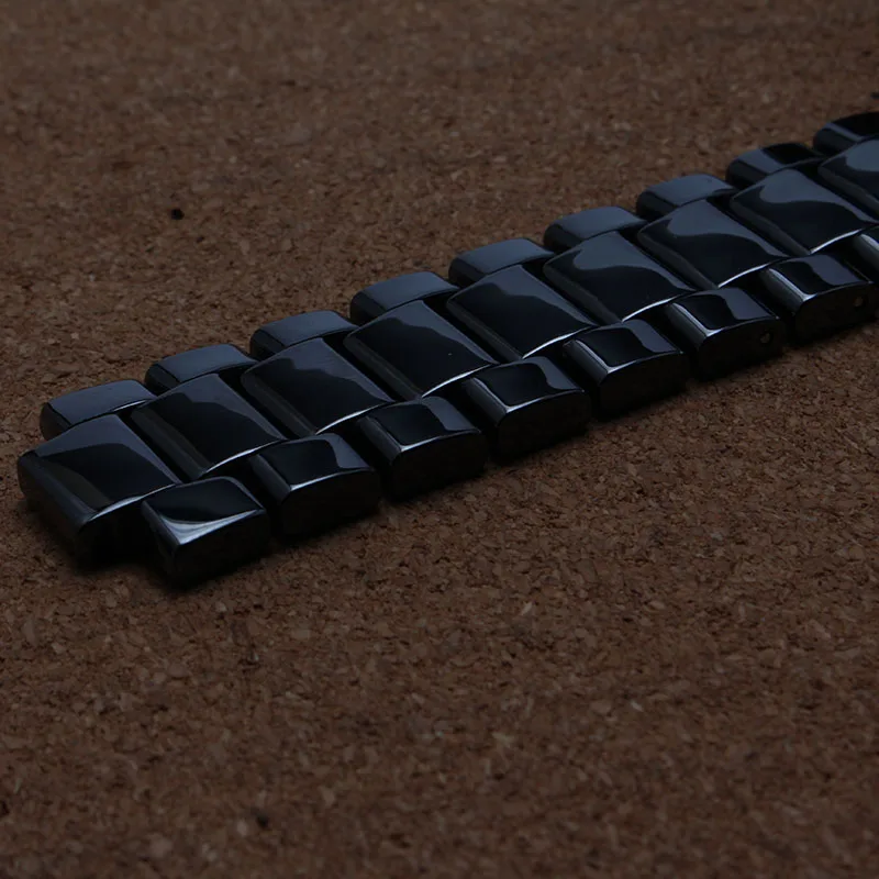 

Ceramic Strap Watch strap 22mm 19mm Special convex end interface white black strap with butterfly buckle straps for A R1421 1426