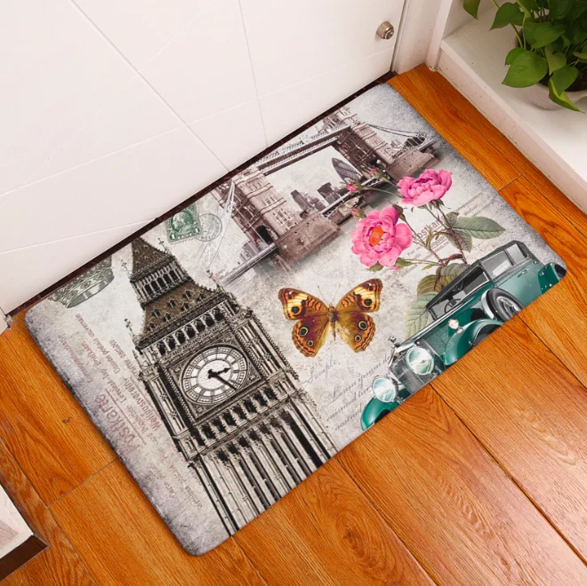 Париж Тауэр Лондон Биг Бен коврик для ванной кухня ковер декоративные