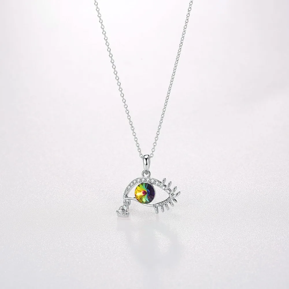 Женское Ожерелье в форме глаз LEKANI ожерелье с кристаллами Swarovski Массивный