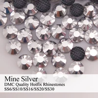 polaris ss6 ss30 machine cut mine silver strass dmc hotfix rhinestones for garment accessories