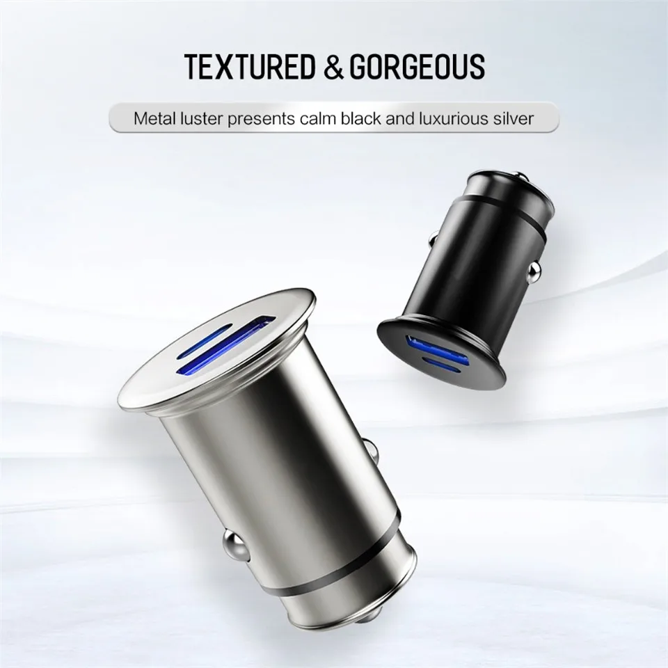 30 Вт мини USB PD автомобильное зарядное устройство для iPhone XS Max XR 8 Google Quick Charge QC 4,0 3,0 быстрая зарядка автомобильное зарядное устройство для телефона