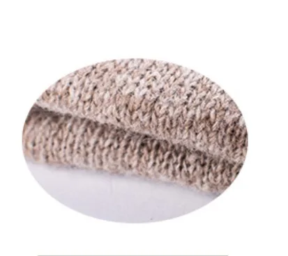 Knitted lining Мужские перчатки из натуральной кожи, настоящая овчина, черные перчатки для сенсорного экрана, модные брендовые зимние теплые вязаные варежки с шерстяной подкладкой - Color: Knitted lining