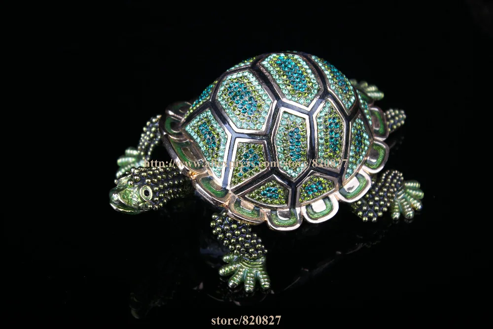 Big Turtles Trinket Box Fengshui Crystal Tortoise Figurine Collect Vintage Animal Turtle Trinket Box Souvenir Gift Sculpture