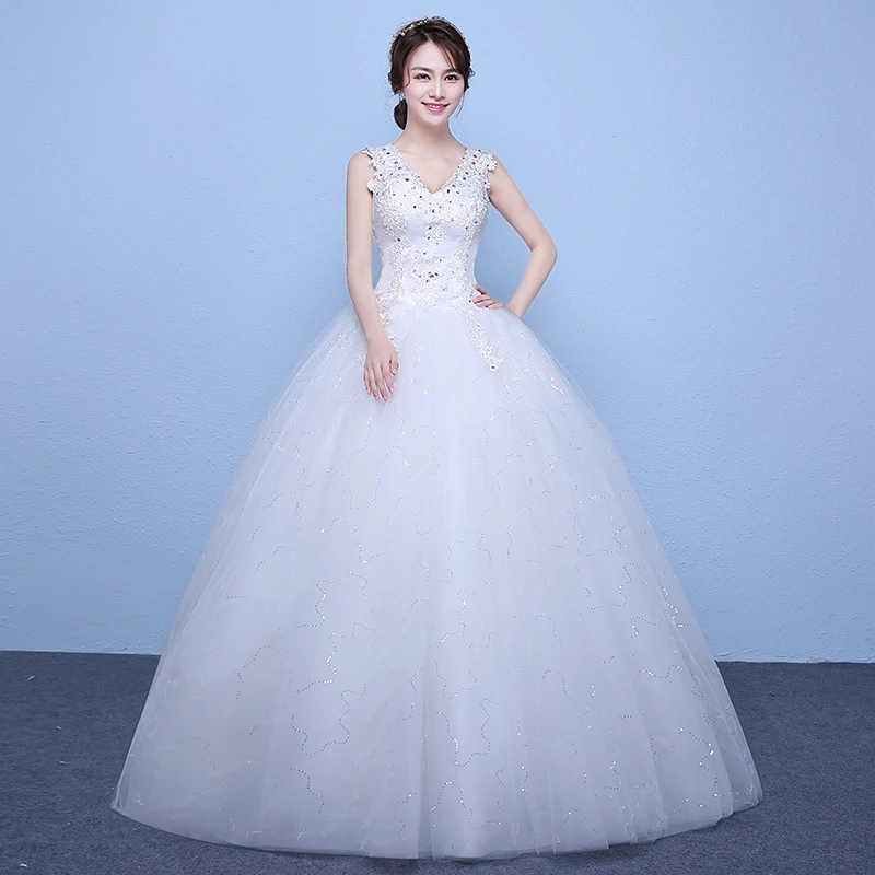 Сладкие воспоминания V шеи Двойные Плечи длинное свадебное платье