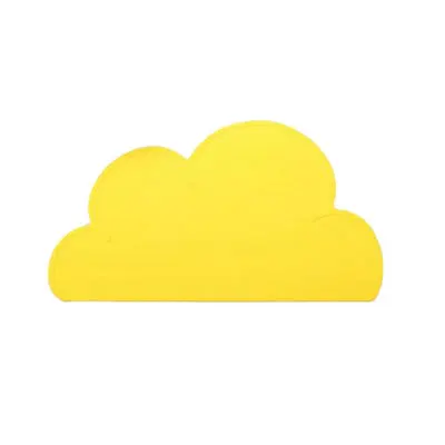 Yellow Силиконовый коврик для домашних собак, водонепроницаемый коврик для кормления в форме облака, коврик для кошки, легко моющаяся миска, питьевая вода, товары для домашних животных - Цвет: Yellow