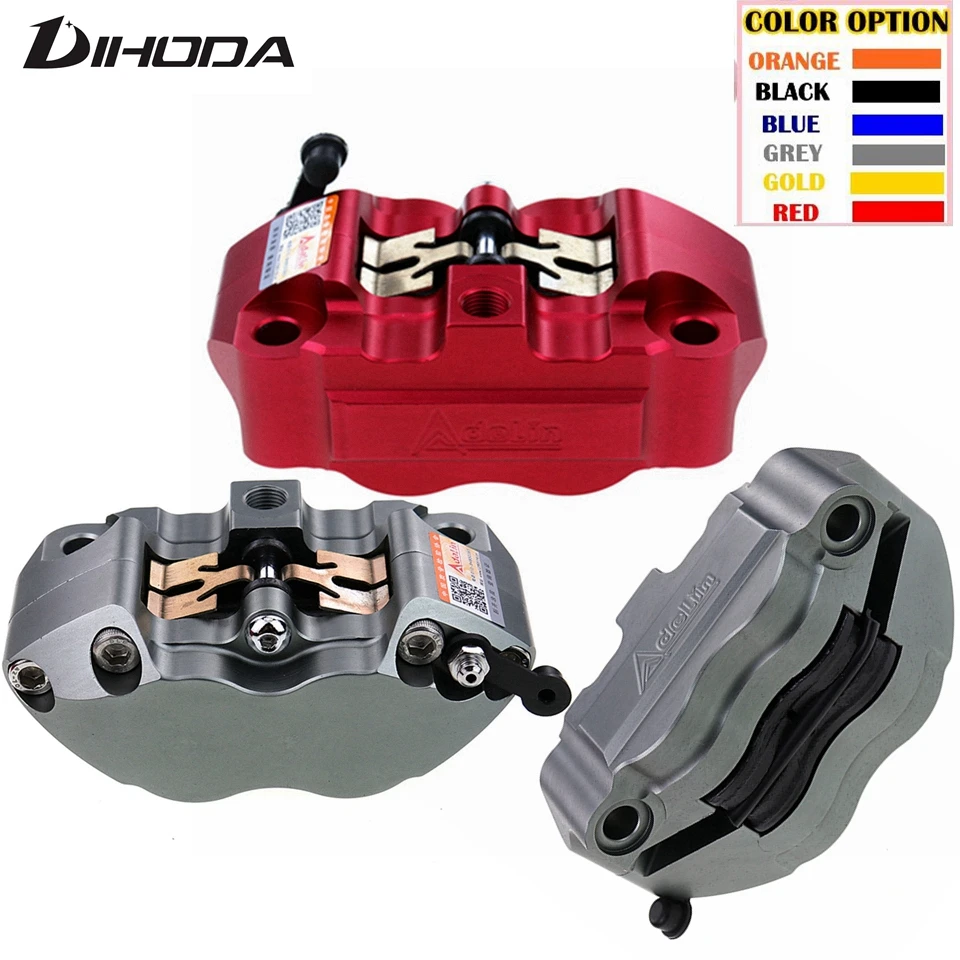Adelin CNC ADL-4 мотоцикл 25 мм x 4 поршневой тормозной суппорт насос 82 мм крепление для BWS Yamaha скутер изменить