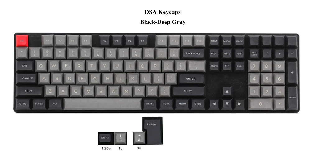 Черный-глубокий серый 112 клавиш PBT DSA Keycaps ANSI ISO Layout Top лазерная гравировка и пустой для Cherry MX переключатели механическая клавиатура