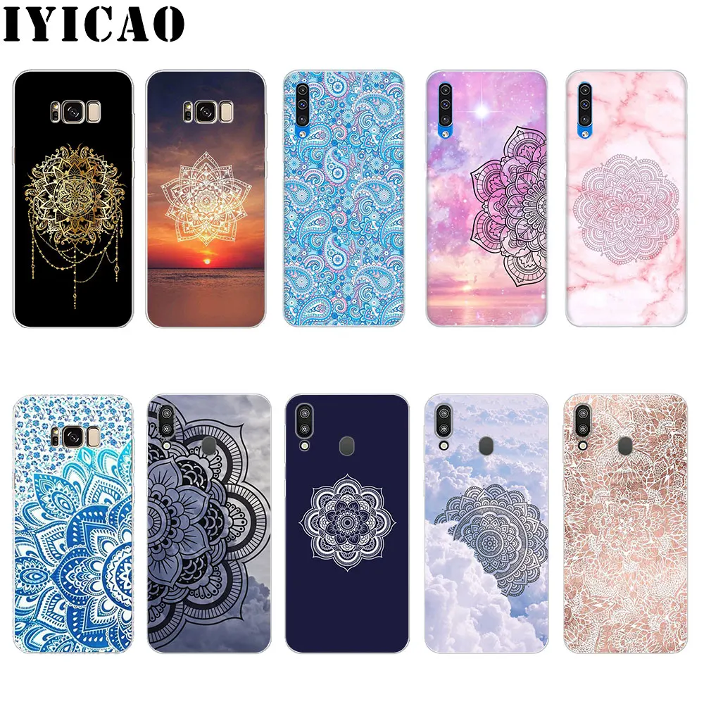 IYICAO Мандала жесткий чехол для Samsung Galaxy S6 S7 край S8 S9 S10 плюс S10e Note 8 9