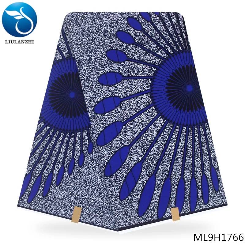 ML9H1766 LIULANZHI африканские принты воск хлопок голландский батик ткань тканый Африканский Воск голландские принты восковая ткань ML9H1750-ML9H1770 - Цвет: ML9H1766
