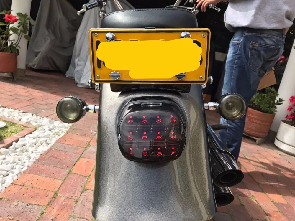 Мотоциклетный светодиодный задний тормозной светильник лампа номерного знака