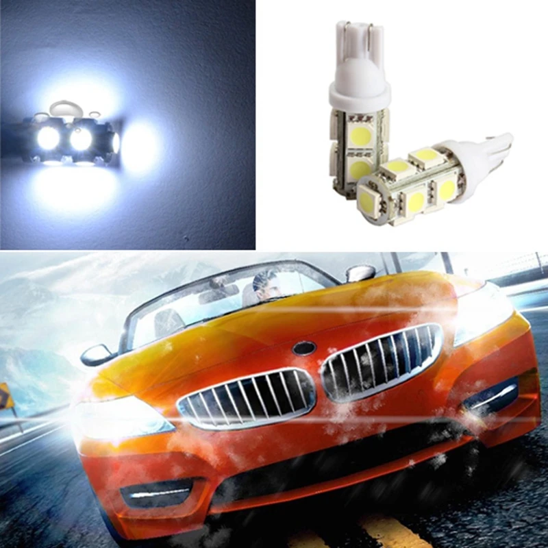 2 шт. авто светодиодный светильник 194 168 W5W T10 9SMD 5050 автомобилей задних фонарей