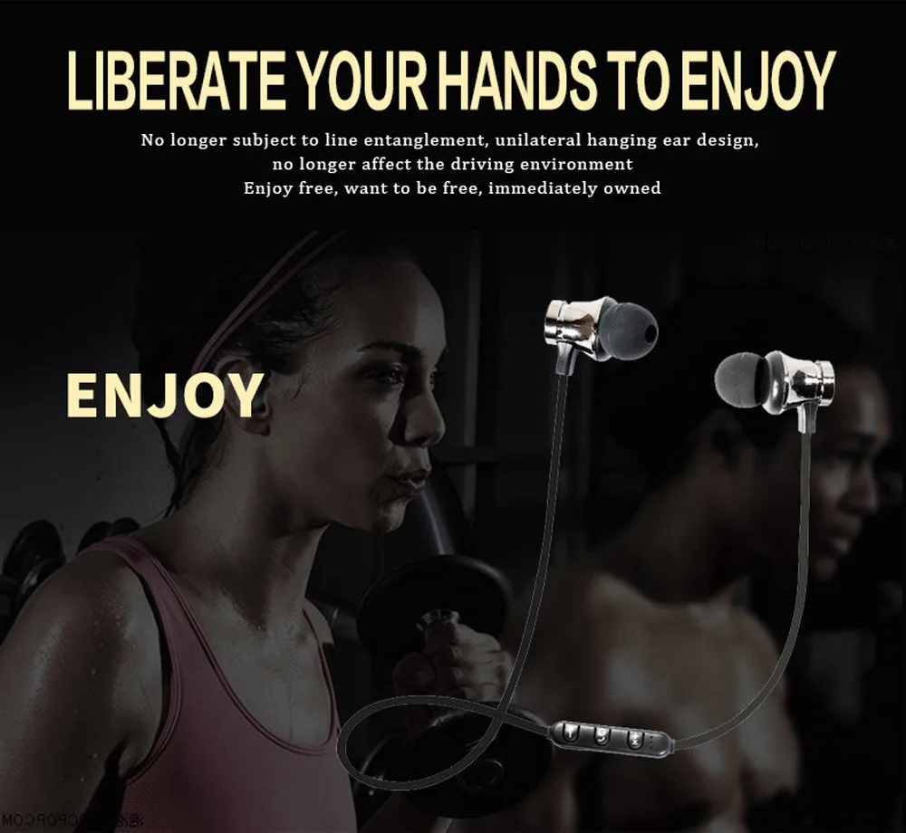 Беспроводные стереонаушники BT 4 1 магнитные наушники-вкладыши спортивные