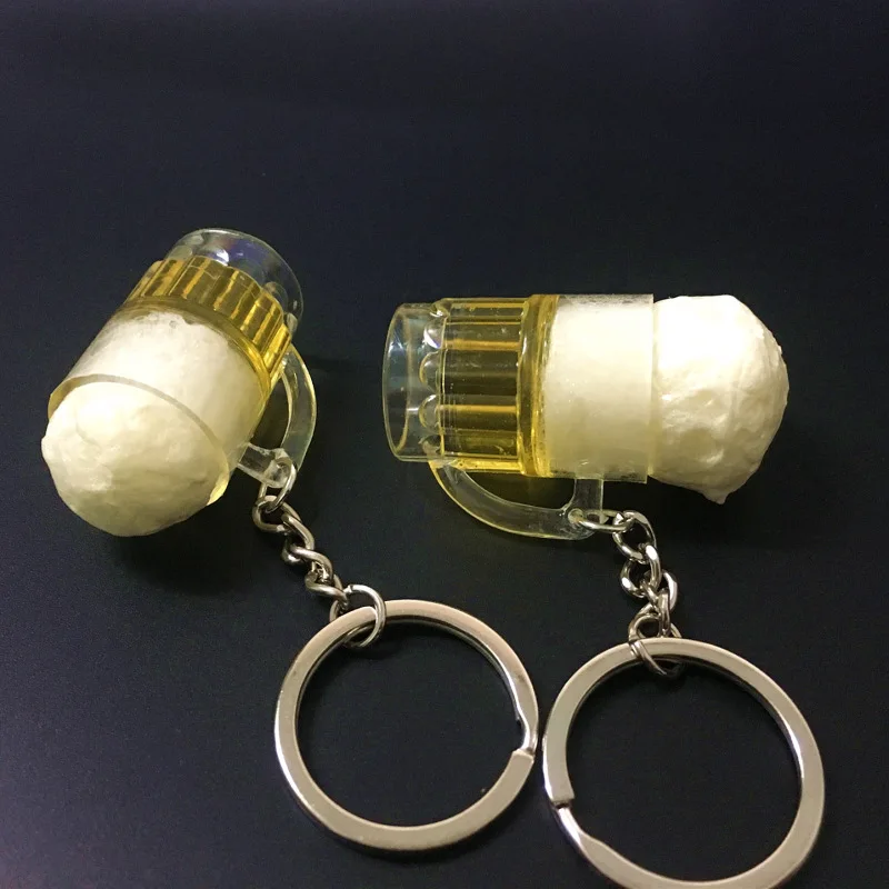 Новый дизайн 3D DIY пивной брелок чашка напиток фигурный смоляный стеклянный