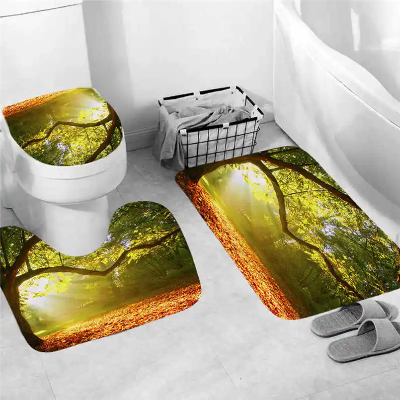 Bathroom mat 3 шт. Нескользящие рыбные весы коврик для ванной Рождественский коврик для ванной комнаты украшение для ковриков в прихожей кухонный дверной ковер tapete banheiro@ 10 - Цвет: Bathroom mat