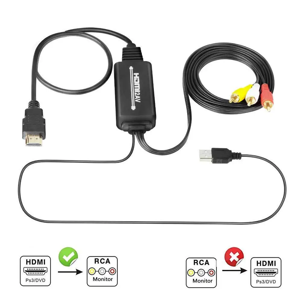 Кабель HDMI-AV Digitblue HDMI-конвертер AV-кабель адаптер HDMI в 3RCA CVBS композитный