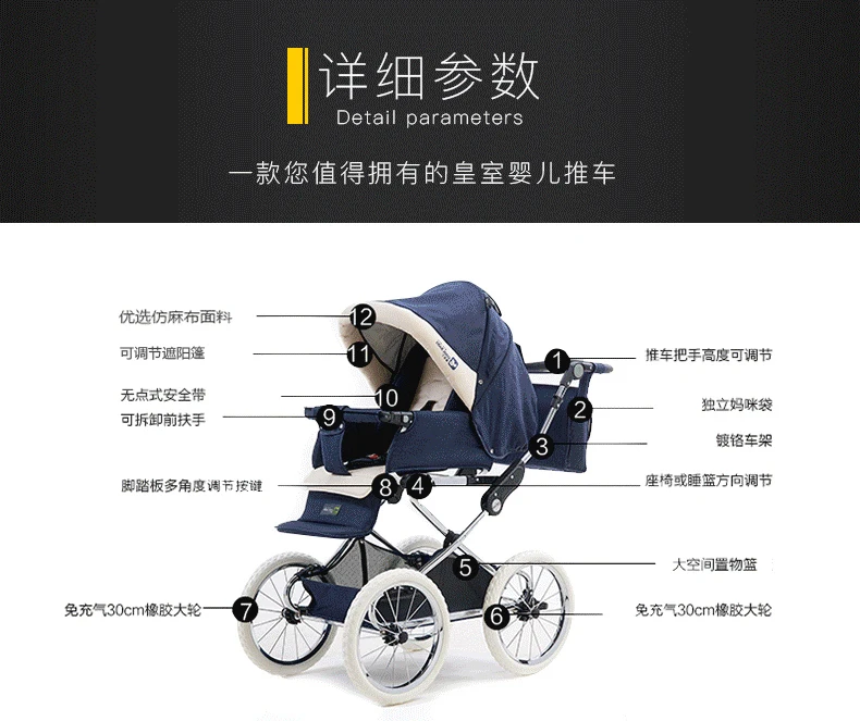 Coolbaby, европейская детская коляска, двухполосная, снижающая вибрацию, коляска, роскошная, высокопрофильная, BB коляска, babe, четырехколесная тележка