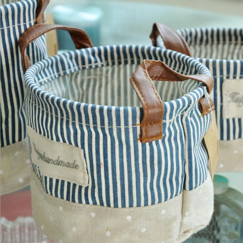 3 шт. Zakka складные корзины для хранения, сумки, корзина Contton, льняная ткань, в полоску, баррель для хранения, корзина для белья, украшение дома, Органайзер