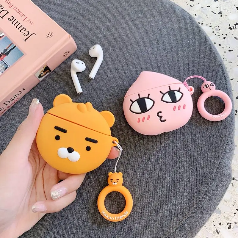 3D silicone ear sleeve for airpods Cute cartoon protective shell for Apple Wireless Bluetooth Headphone Protection Cover