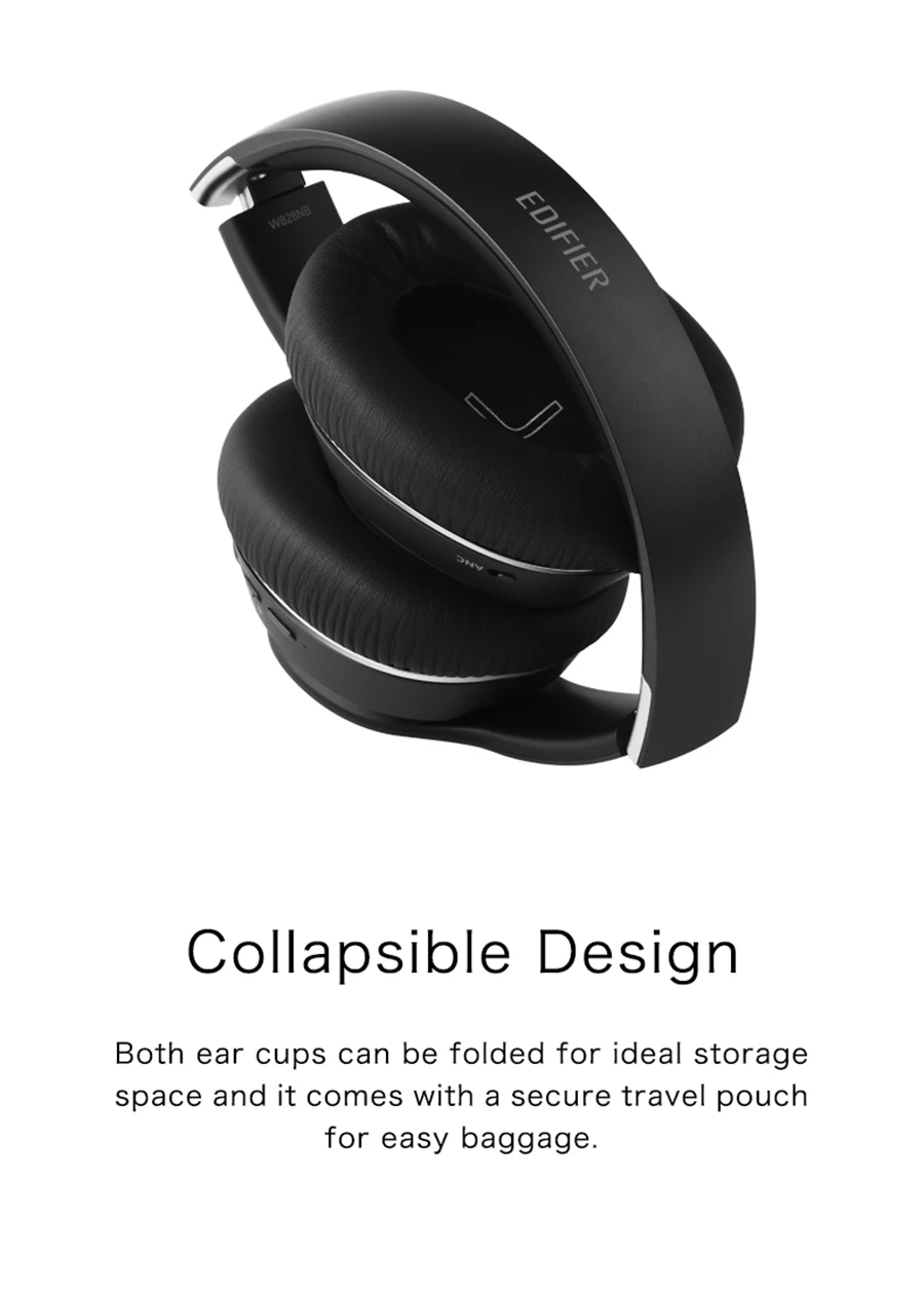 EDIFIER W828NB ANC беспроводные наушники гибридные активные шумоподавляющие Bluetooth 5,0 стерео наушники 80h время воспроизведения