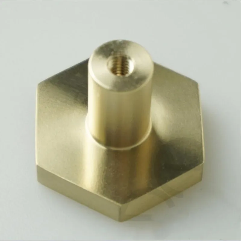 2 шт./лот Золотой антикварный медный шестигранник ручки шкафа Ручка комода ящика