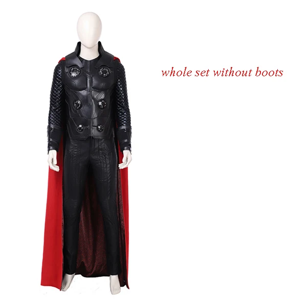 whole without boots Manluyunxiao Thor Cosplay Marvel Movie Thor Ragnarok Superhero Odinson Outfit Halloween Costumes For Men Adult Plus Custom Made - Цвет: whole without boots